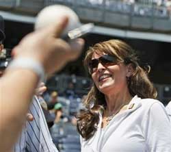 Sarah Palin at a Yankee Game